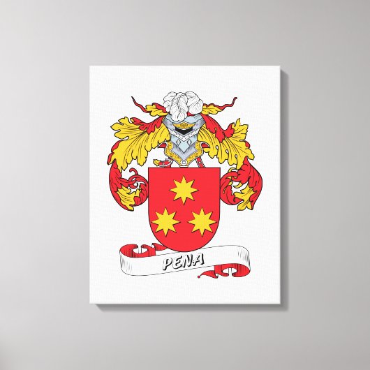 Pena Family Crest Canvas Afdruk (Voorkant)