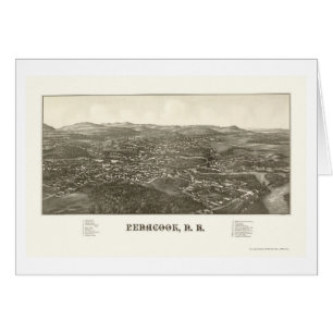 Penacook, carte panoramique de NH - 1887
