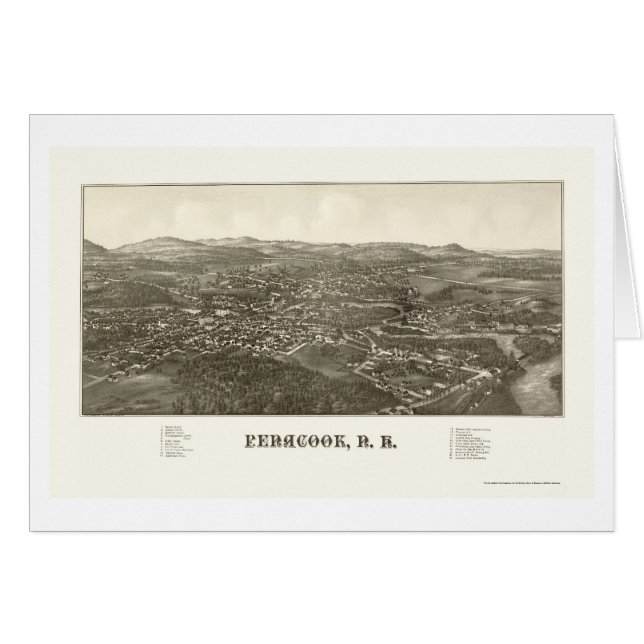 Penacook, NH Panoramic Map - 1887 (Voorkant Horizontaal)