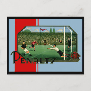 Penalty Goal Brits Football Briefkaart
