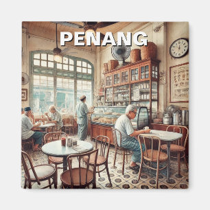Penang Maleisië Winkelhuis Kopitiam Reizen Magneet