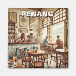 Penang Maleisië Winkelhuis Kopitiam Reizen Magneet
