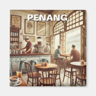Penang Maleisië Winkelhuis Kopitiam Reizen Magneet
