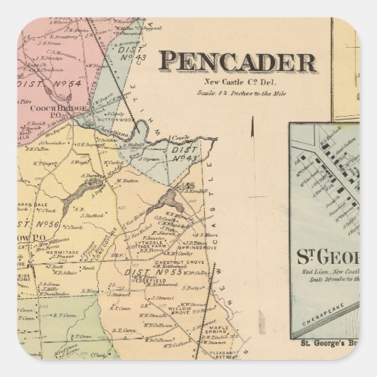Pencader Vierkante Sticker (Voorkant)