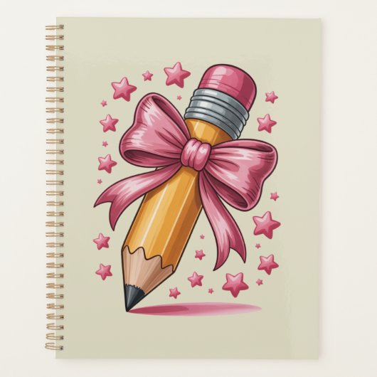 Pencil Coquette Bow Enseignant Appréciation School (Devant)