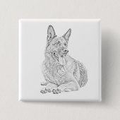 Pencil Duitse Button Shepherd Pin (Voorkant)