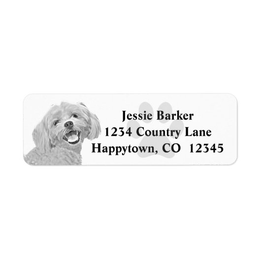 Pencil Maltese Return Address Label (Voorkant)