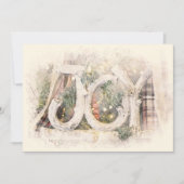 Pencil Schetch Rustic JOY kerstfeestdag Feestdagenkaart (Voorkant)