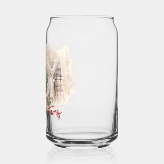 Pencil Schetch Rustic JOY kerstkunst Blikvorm Glas (Achterkant)