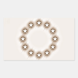 Pencil Schets Effect Sepia Europese Unie Vlag Rechthoekige Sticker