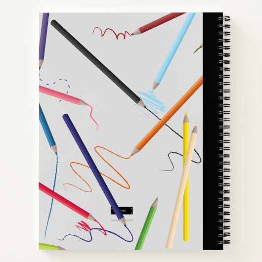 PENCIL SCRIBBLING DESIGN SKETCHBOOK NOTITIEBOEK (Achterkant)