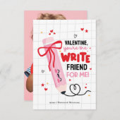 Pencil Valentine Vous êtes la carte d’ami WRITE (Devant / Derrière)