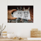 Pencil Vs Camera - Crazy Donkeys Poster (Keuken)