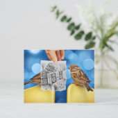Pencil Vs Camera - Electro Bird Briefkaart (Staand voorkant)