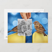 Pencil Vs Camera - Electro Bird Briefkaart (Voorkant / Achterkant)