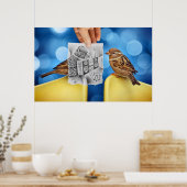 Pencil Vs Camera - Electro Bird Poster (Keuken)