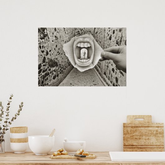 Pencil Vs Camera - Mouth Poster (Keuken)