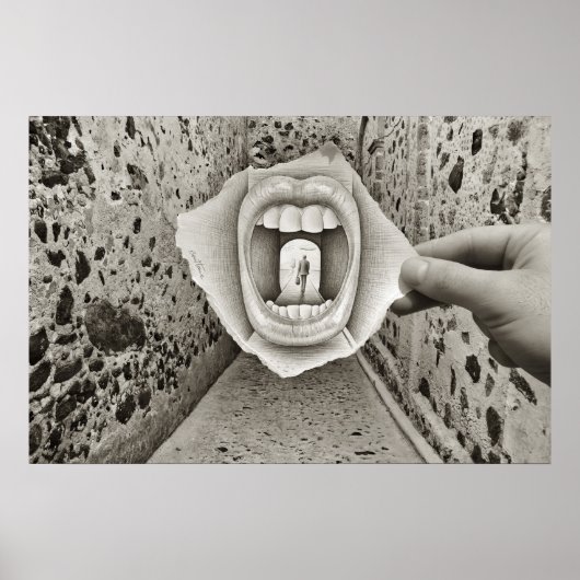Pencil Vs Camera - Mouth Poster (Voorkant)