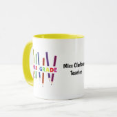 Pencils 3ème grade Personnalisable Mug enseignant (Devant gauche)