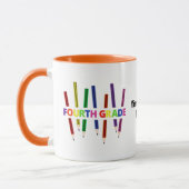 Pencils 4e année Personnalisable Mug enseignant (Gauche)