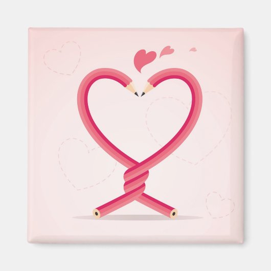 Pencils in Love Magneet (Voorkant)