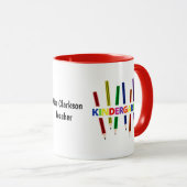 Pencils Kindergarten Personnalisable Mug enseignan (Devant droit)