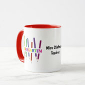 Pencils Kindergarten Personnalisable Mug enseignan (Devant gauche)