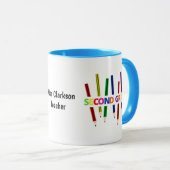 Pencils Mug d'enseignant personnalisable de deuxiè (Devant droit)