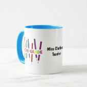 Pencils Mug d'enseignant personnalisable de deuxiè (Devant gauche)