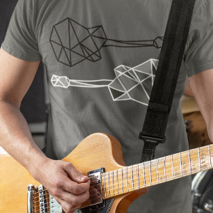 pendant que ma guitare, t-shirt géométrique