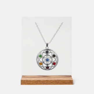 Pendentif Arbre en Pierre Précieuse Colorée Enseig