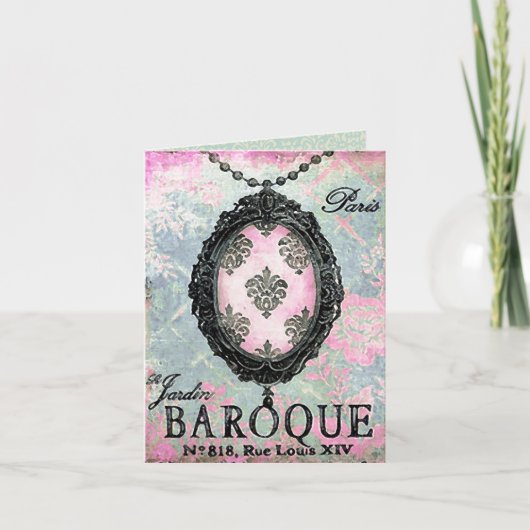 Pendentif baroque ~ Carte / Invitations (Devant)