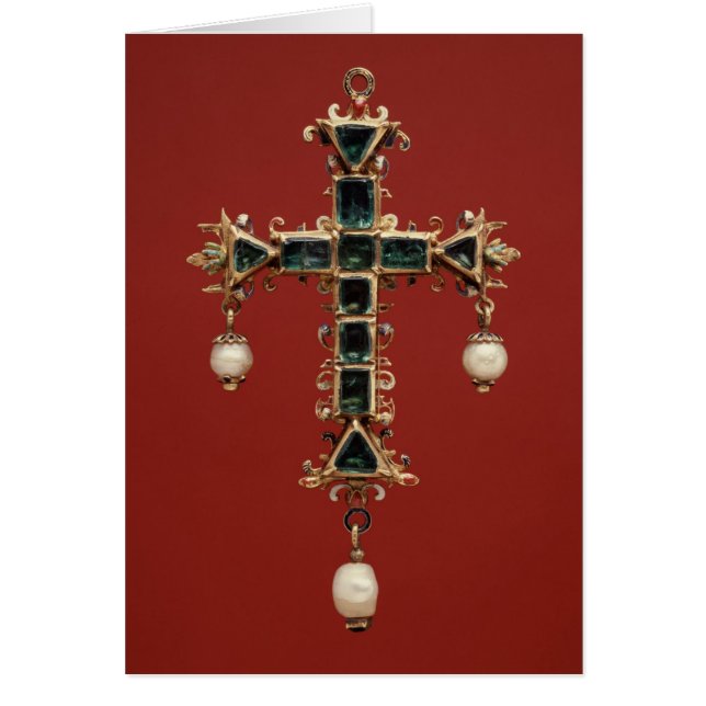 Pendentif croisé avec Emeralds (Devant)