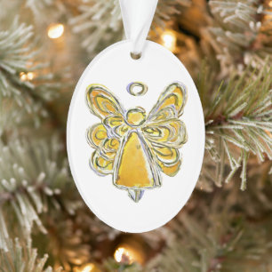 Pendentif de vacances artistique d'ange gardien ja