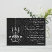 Pendentif noir lustre lumière mariage Invitations (Debout devant)