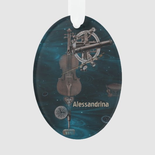 Pendentif nommé fait sur commande de ciel foncé (devant)