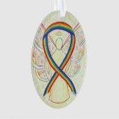 Pendentif ornemental du ruban de sensibilisation à (devant)