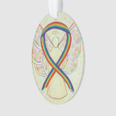 Pendentif ornemental du ruban de sensibilisation à (devant)