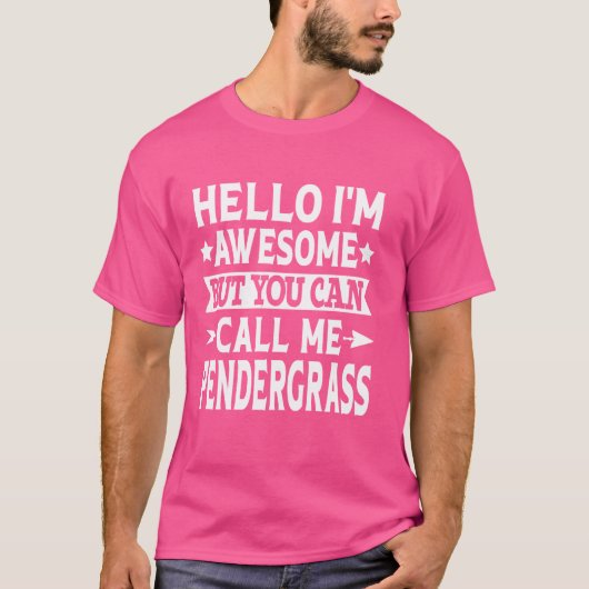 Pendergrass Achternaam Pendergrass Familie Achtern T-shirt (Voorkant)