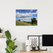 Pendle Hill Summer Evening Card Poster (Thuiskantoor)