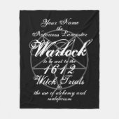 Pendle of Salem Heks Trials Warlock Gothic Fleece Deken (Voorkant)