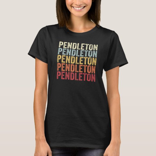 Pendleton New York Pendleton NY Retro tekst T-shirt (Voorkant)