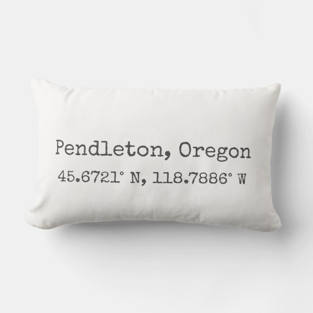 Pendleton, Oregon Coordonnées Lumbar Coussin (Recto)
