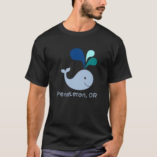Pendleton Oregon Cute Whale Lover Cartoon T-shirt (Voorkant)