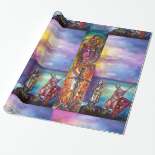 PENDRAGON Medieval Knachten, Lake Sunset, Fantasy Cadeaupapier