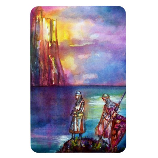 PENDRAGON Medieval Knachten, Lake Sunset, Fantasy Magneet (Verticaal)