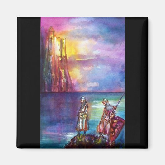 PENDRAGON Medieval Knachten, Lake Sunset, Fantasy Magneet (Voorkant)