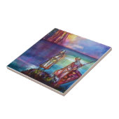 PENDRAGON Medieval Knachten, Lake Sunset, Fantasy Tegeltje (Zijkant)