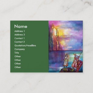 PENDRAGON Medieval Knachten, Lake Sunset, Fantasy Visitekaartje