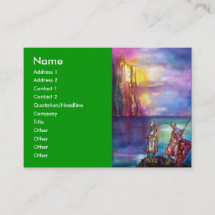 PENDRAGON Medieval Knachten, Lake Sunset, Fantasy Visitekaartje